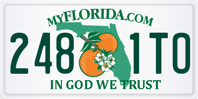 FL license plate 2481TO