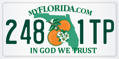 FL license plate 2481TP