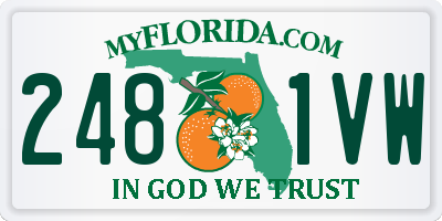 FL license plate 2481VW