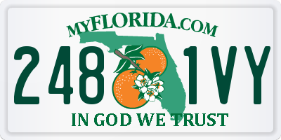 FL license plate 2481VY
