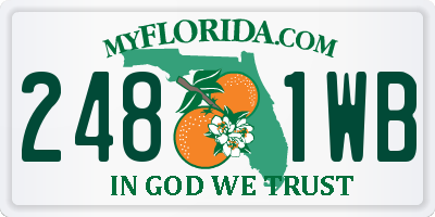 FL license plate 2481WB
