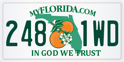 FL license plate 2481WD