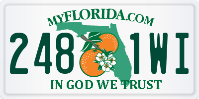 FL license plate 2481WI