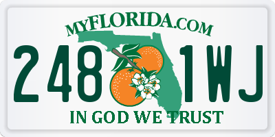 FL license plate 2481WJ