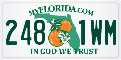 FL license plate 2481WM