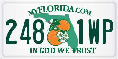 FL license plate 2481WP