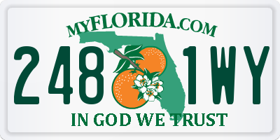 FL license plate 2481WY