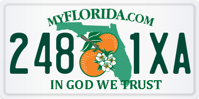 FL license plate 2481XA