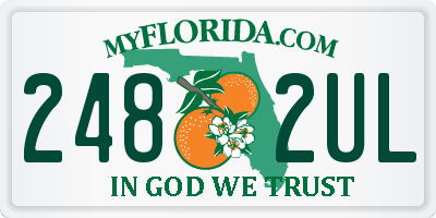 FL license plate 2482UL