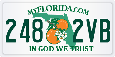 FL license plate 2482VB