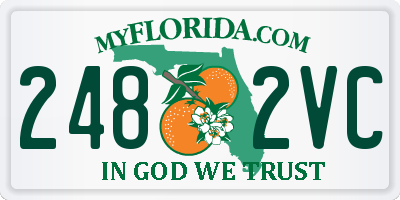 FL license plate 2482VC