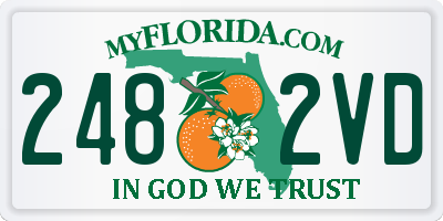 FL license plate 2482VD