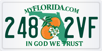 FL license plate 2482VF