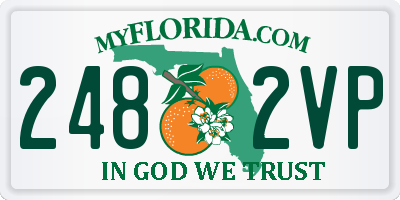 FL license plate 2482VP