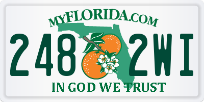 FL license plate 2482WI