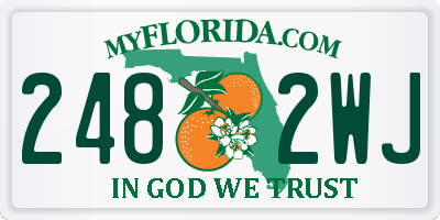 FL license plate 2482WJ