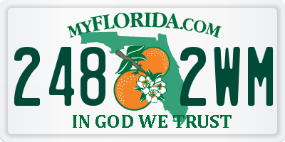 FL license plate 2482WM