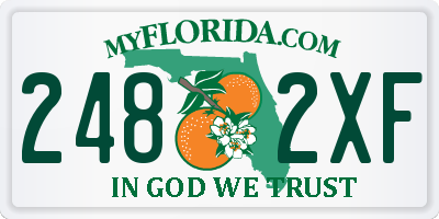 FL license plate 2482XF