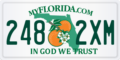 FL license plate 2482XM
