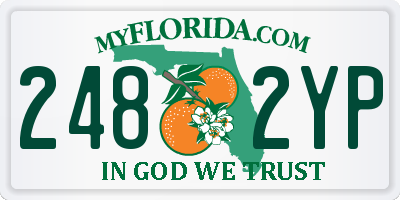 FL license plate 2482YP