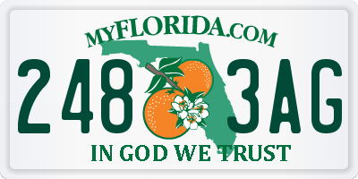FL license plate 2483AG