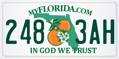 FL license plate 2483AH