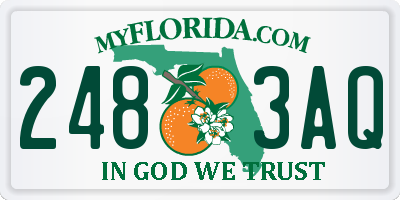 FL license plate 2483AQ