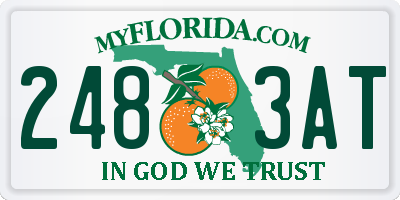 FL license plate 2483AT