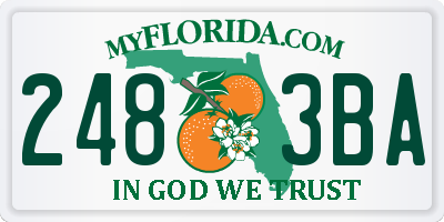 FL license plate 2483BA