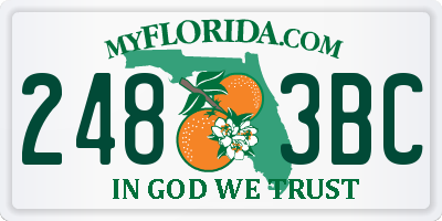 FL license plate 2483BC