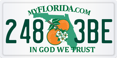 FL license plate 2483BE