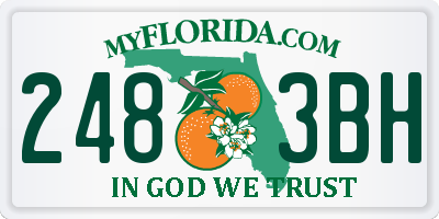 FL license plate 2483BH