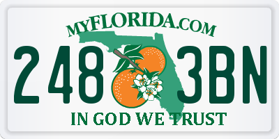 FL license plate 2483BN