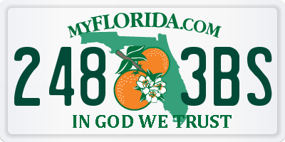 FL license plate 2483BS