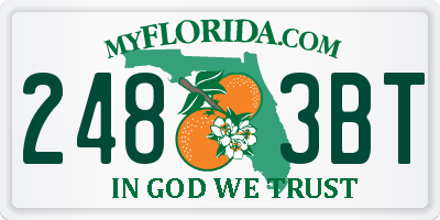 FL license plate 2483BT