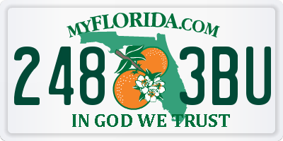 FL license plate 2483BU