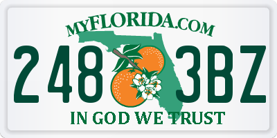 FL license plate 2483BZ