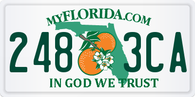 FL license plate 2483CA