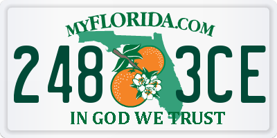 FL license plate 2483CE