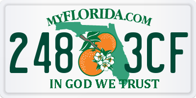 FL license plate 2483CF
