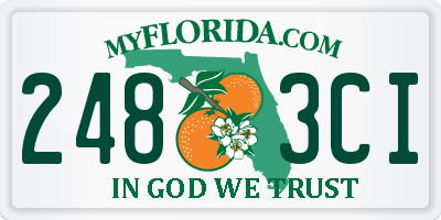 FL license plate 2483CI