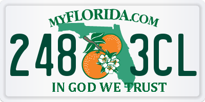 FL license plate 2483CL