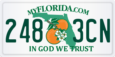 FL license plate 2483CN