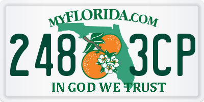 FL license plate 2483CP