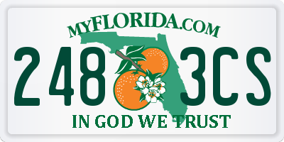 FL license plate 2483CS