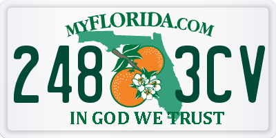 FL license plate 2483CV