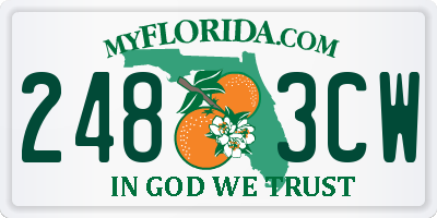 FL license plate 2483CW