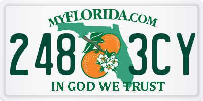 FL license plate 2483CY