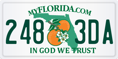 FL license plate 2483DA