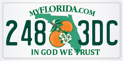 FL license plate 2483DC